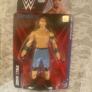 WWE BendEms John Cena Figure with Blue and Green Accents